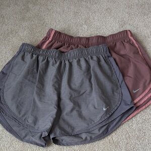 2 PACK Nike Women's Athletic Shorts - Gray and Mauve